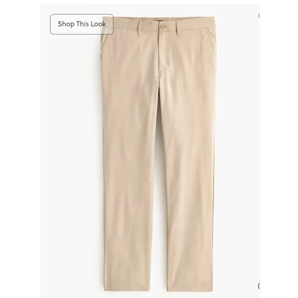 NWOT J. Crew Straight-Fit Tech Chino Pant Harvest Flax 34/30